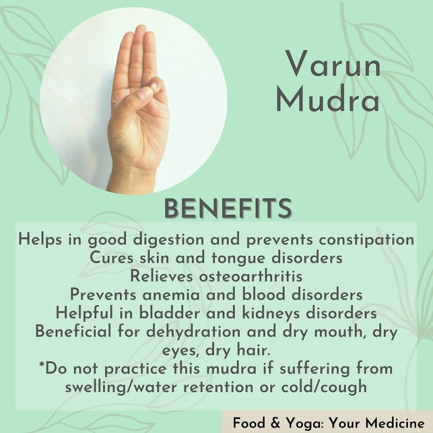 Varun Mudra is associated with water element balance, YOGAKSHTI - STRENGTH IN YOU